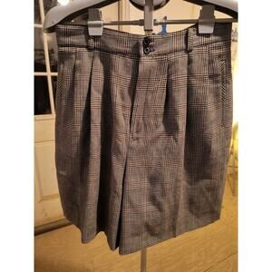 Alanni by Donny Brooks Vintage 100% Wool Plaid High Waisted Shorts Size 12